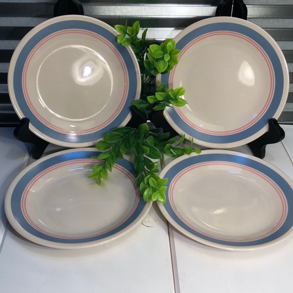 Corelle Colonial Blue Bread Plates Set of 4 VTG Corelle Lunch - Picture 6 of 10